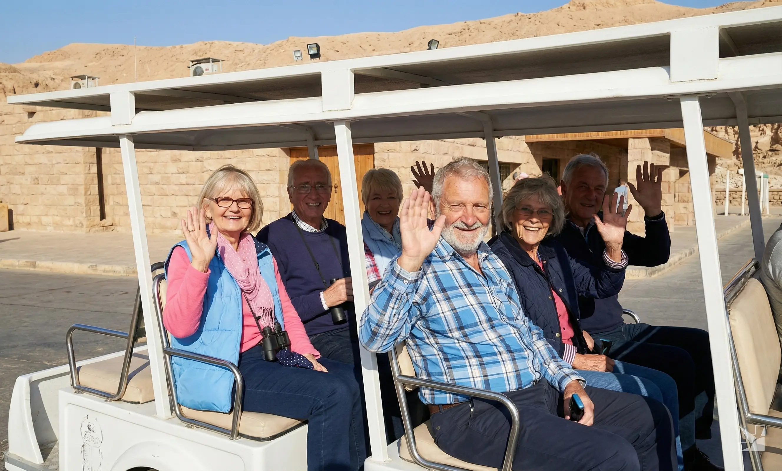 Mature tourists enjoying an empty Valley of the Kings early in the morning without crowds | Ile Tours