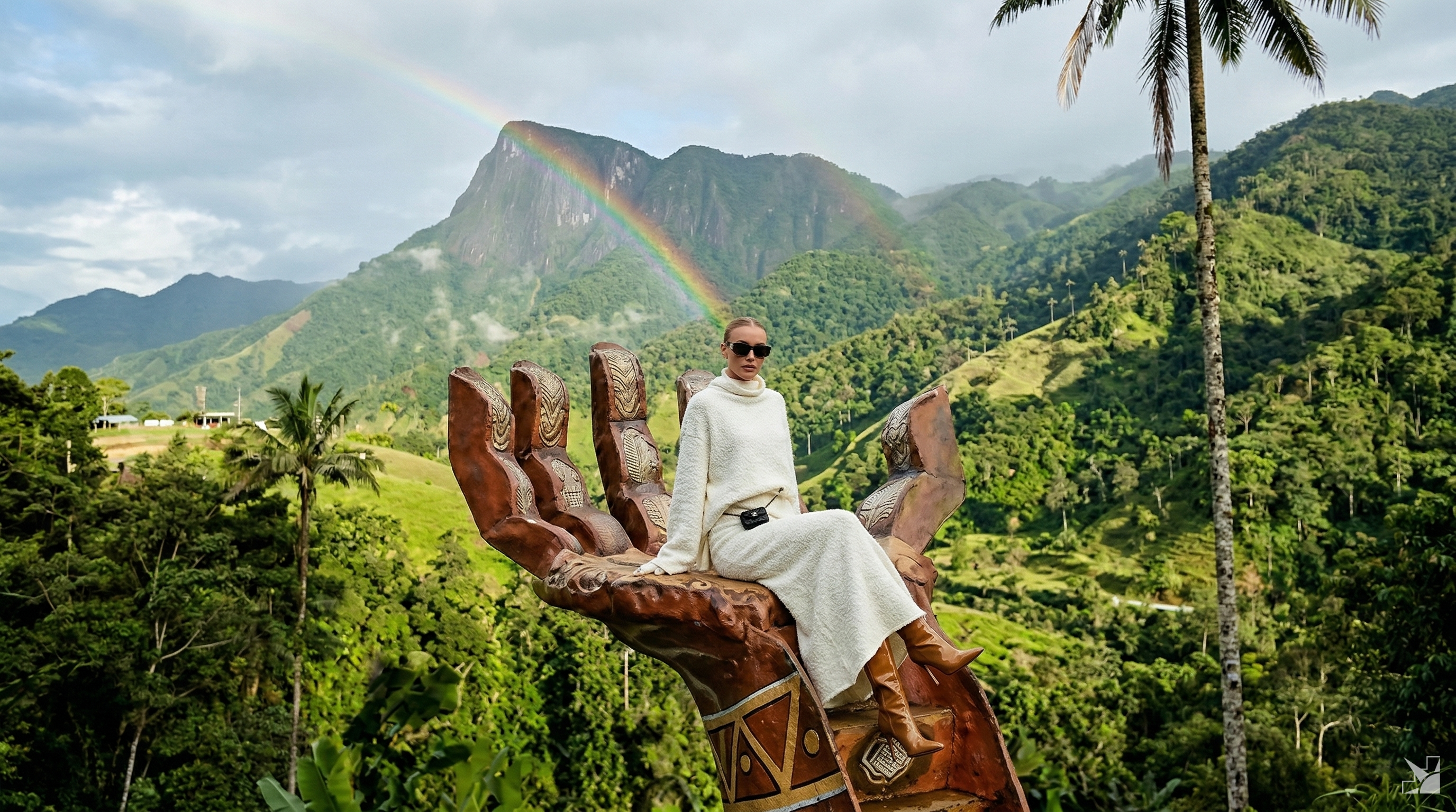 Private luxury expedition walking through the towering wax palms of the Cocora Valley in Colombia without crowds | Ile Tours
