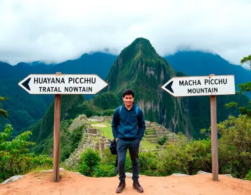 Traveler walking along a scenic mountain trail overlooking Machu Picchu’s citadel | Ile Tours