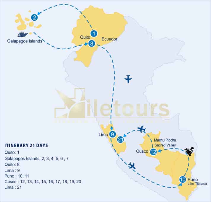 map lago titicaca machu picchu cruzeiro luxo nas ilhas galapagos 21 dias