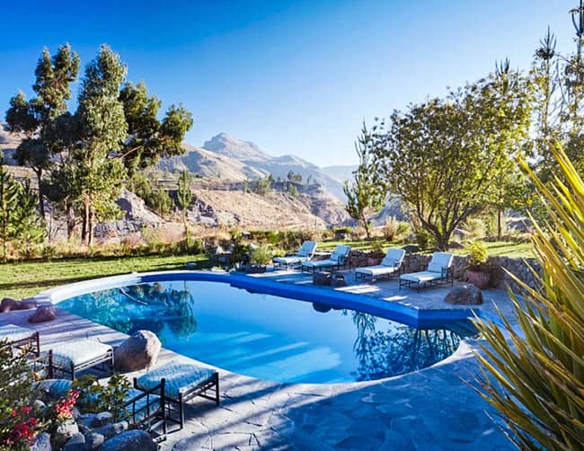 Belmond Luxury Hotel Pool Peru's Colca Canyon