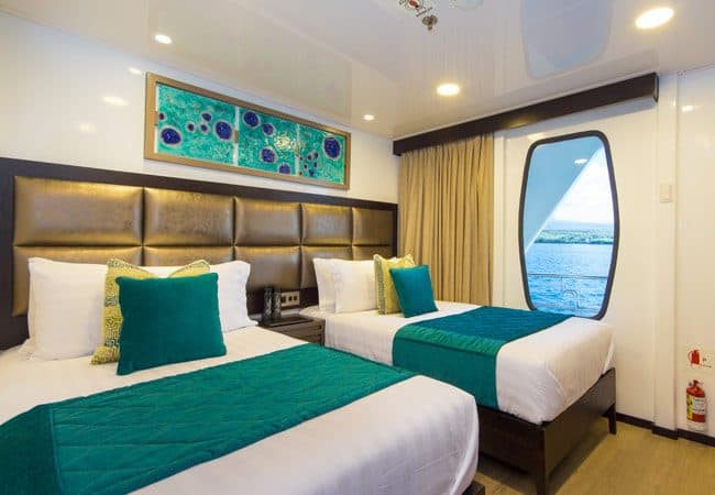 Alya Catamaran Galapagos Cruises twin cabin